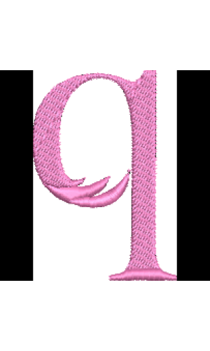 Lower Case Flamingo Font Q