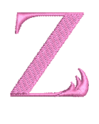Lower Case Flamingo Font Z