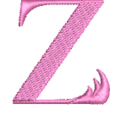 Lower Case Flamingo Font Z