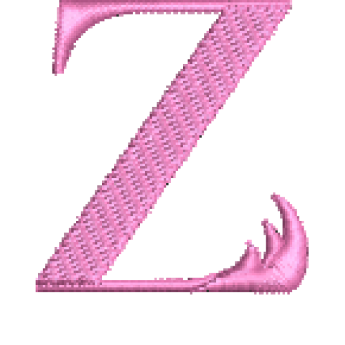 Lower Case Flamingo Font Z