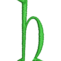 Lower Case Hand Stitch H