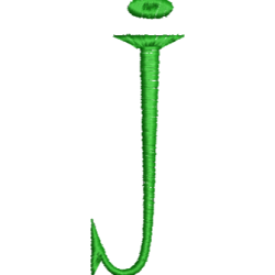 Lower Case Hand Stitch J