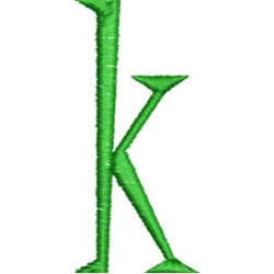 Lower Case Hand Stitch K