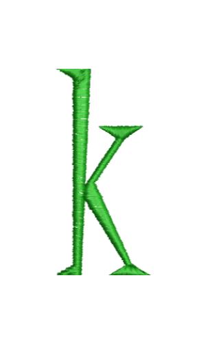 Lower Case Hand Stitch K