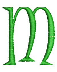 Lower Case Hand Stitch M