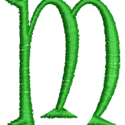 Lower Case Hand Stitch M