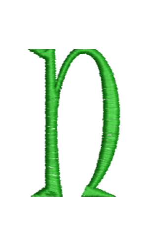 Lower Case Hand Stitch N