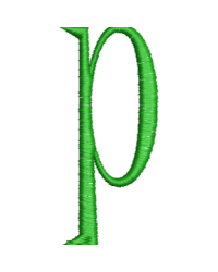 Lower Case Hand Stitch P