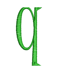 Lower Case Hand Stitch Q