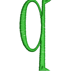 Lower Case Hand Stitch Q