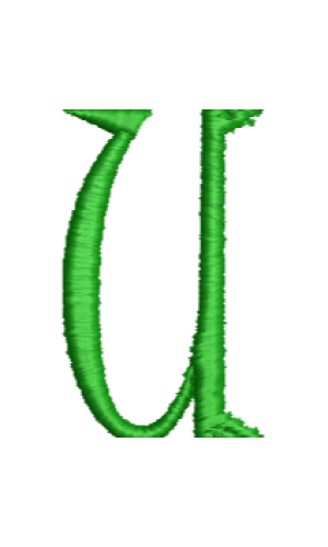 Lower Case Hand Stitch U
