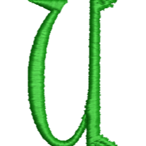 Lower Case Hand Stitch U