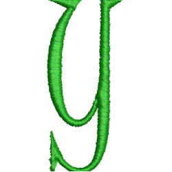 Lower Case Hand Stitch Y