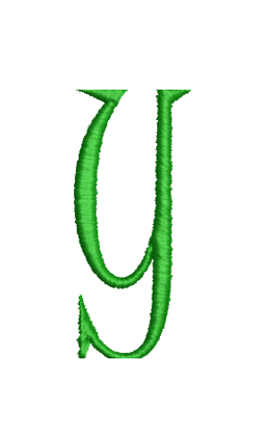 Lower Case Hand Stitch Y
