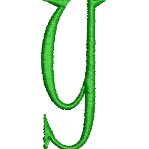 Lower Case Hand Stitch Y