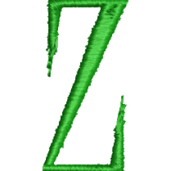 Lower Case Hand Stitch Z