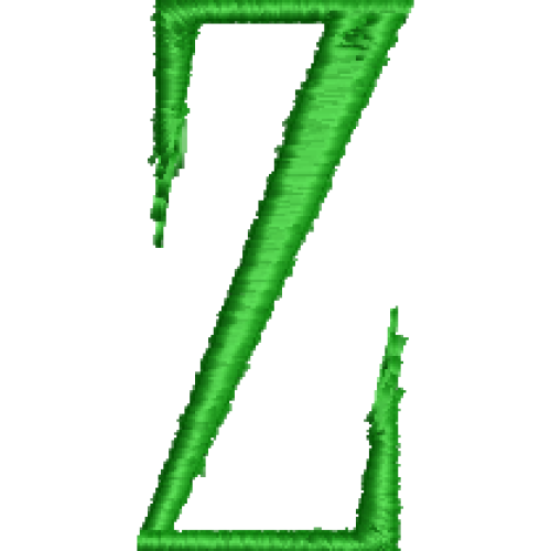 Lower Case Hand Stitch Z