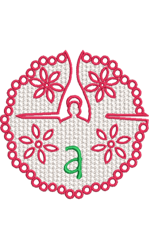 Dentelle ange minuscule A