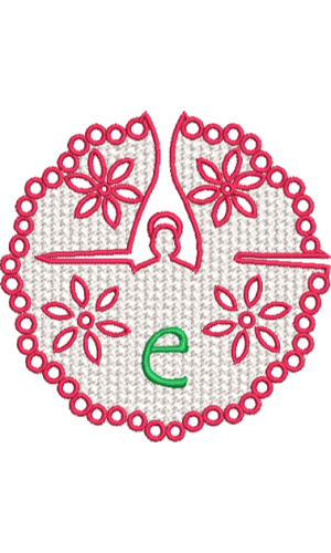 Dentelle ange minuscule E