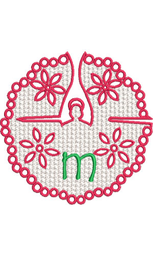 Dentelle ange minuscule M