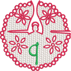 Lower Case Lace Angel Q