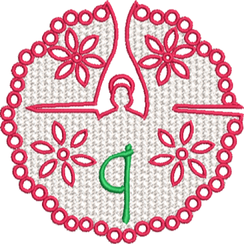Lower Case Lace Angel Q
