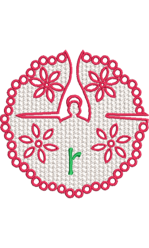 Dentelle ange minuscule R