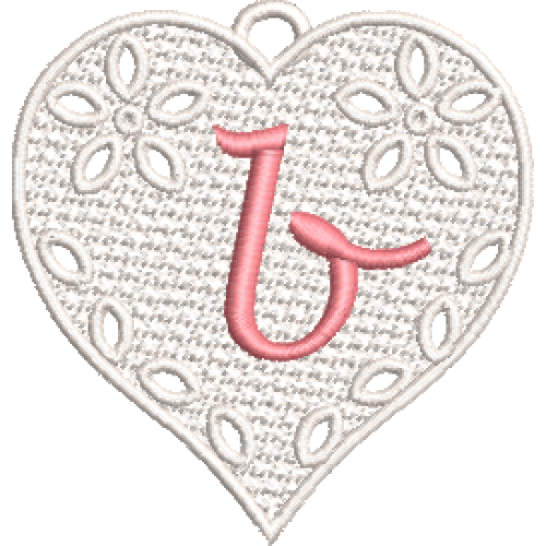 Lower Case Lace Heart B