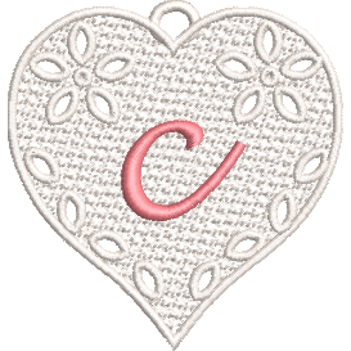 Lower Case Lace Heart C