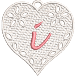 Lower Case Lace Heart I