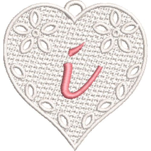 Lower Case Lace Heart I