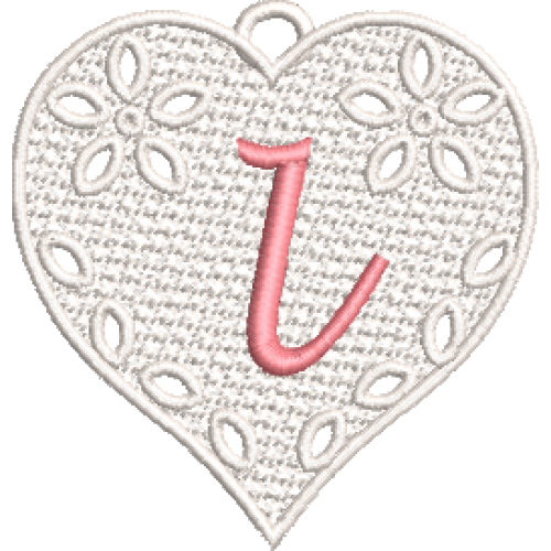 Lower Case Lace Heart L