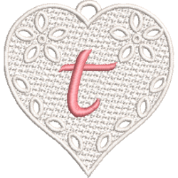 Lower Case Lace Heart T