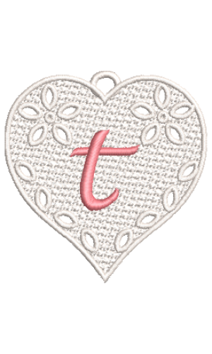 Lower Case Lace Heart T