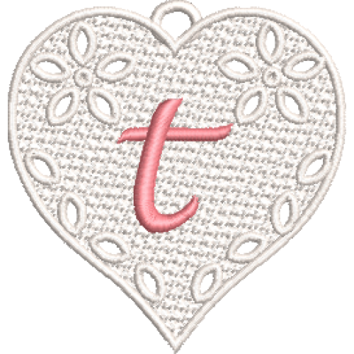 Lower Case Lace Heart T