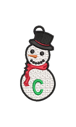Lower Case Lace Snowman C