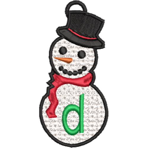 Lower Case Lace Snowman D