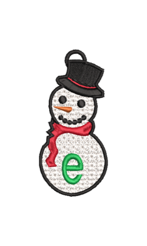 Lower Case Lace Snowman E