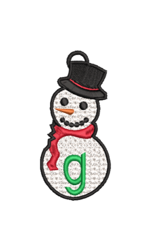 Lower Case Lace Snowman G