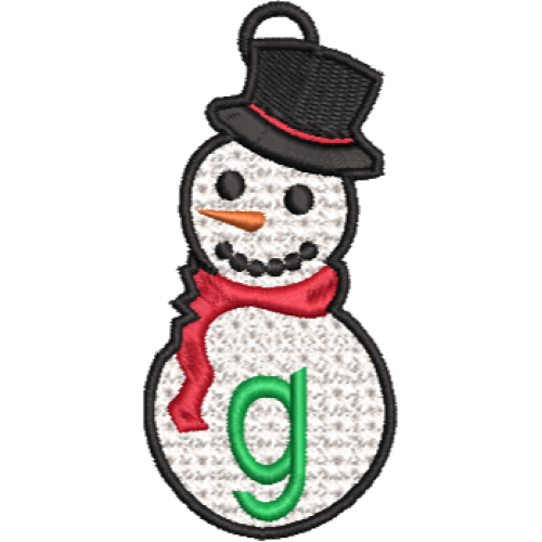 Lower Case Lace Snowman G