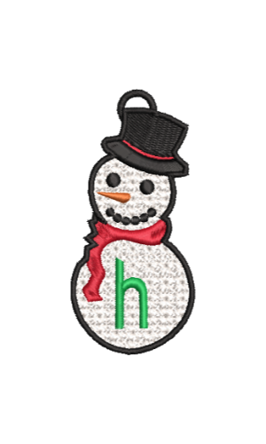 Lower Case Lace Snowman H
