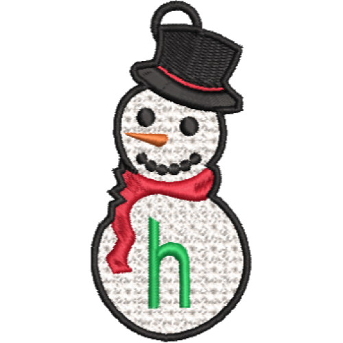 Lower Case Lace Snowman H