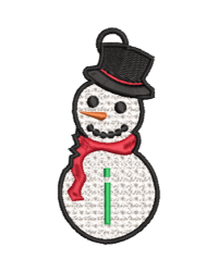Lower Case Lace Snowman I