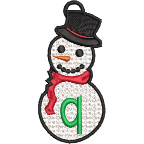 Lower Case Lace Snowman Q