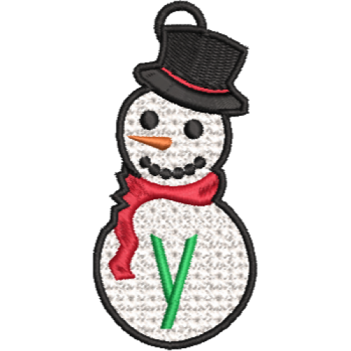 Lower Case Lace Snowman Y