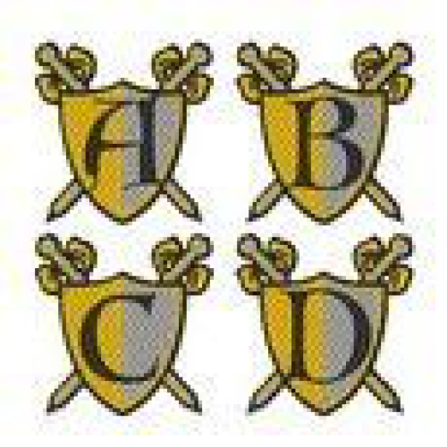 Medieval Shield Alphabet Set