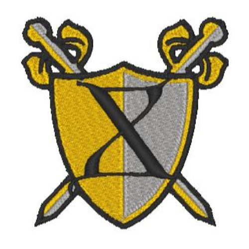 Medieval Shield Alphabet X