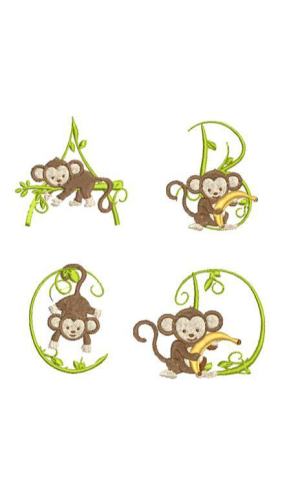 Monkey Alphabet Set Monkey Alphabet Set