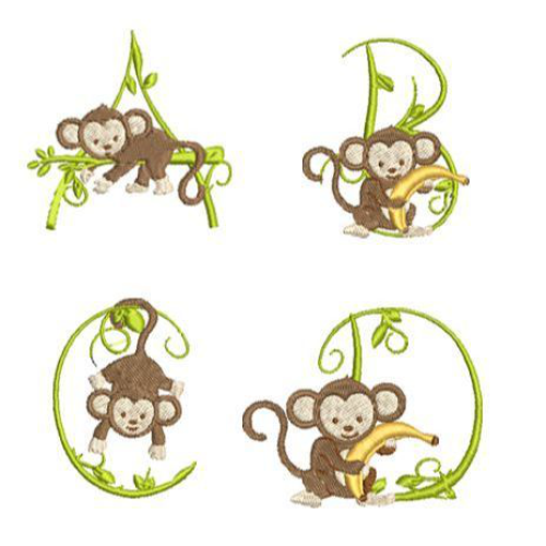 Monkey Alphabet Set Monkey Alphabet Set