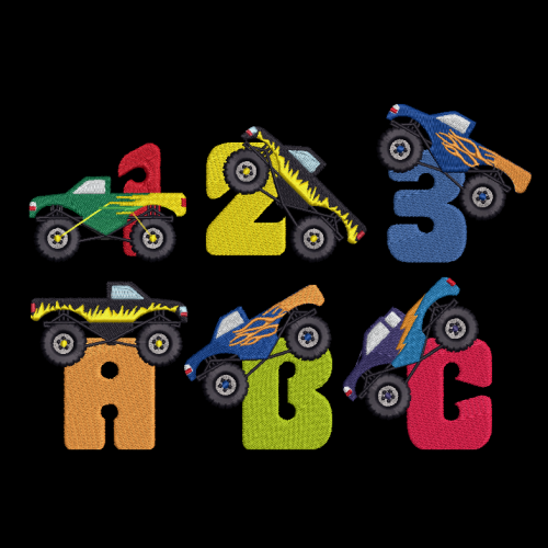 Monster Truck Alphabet Set